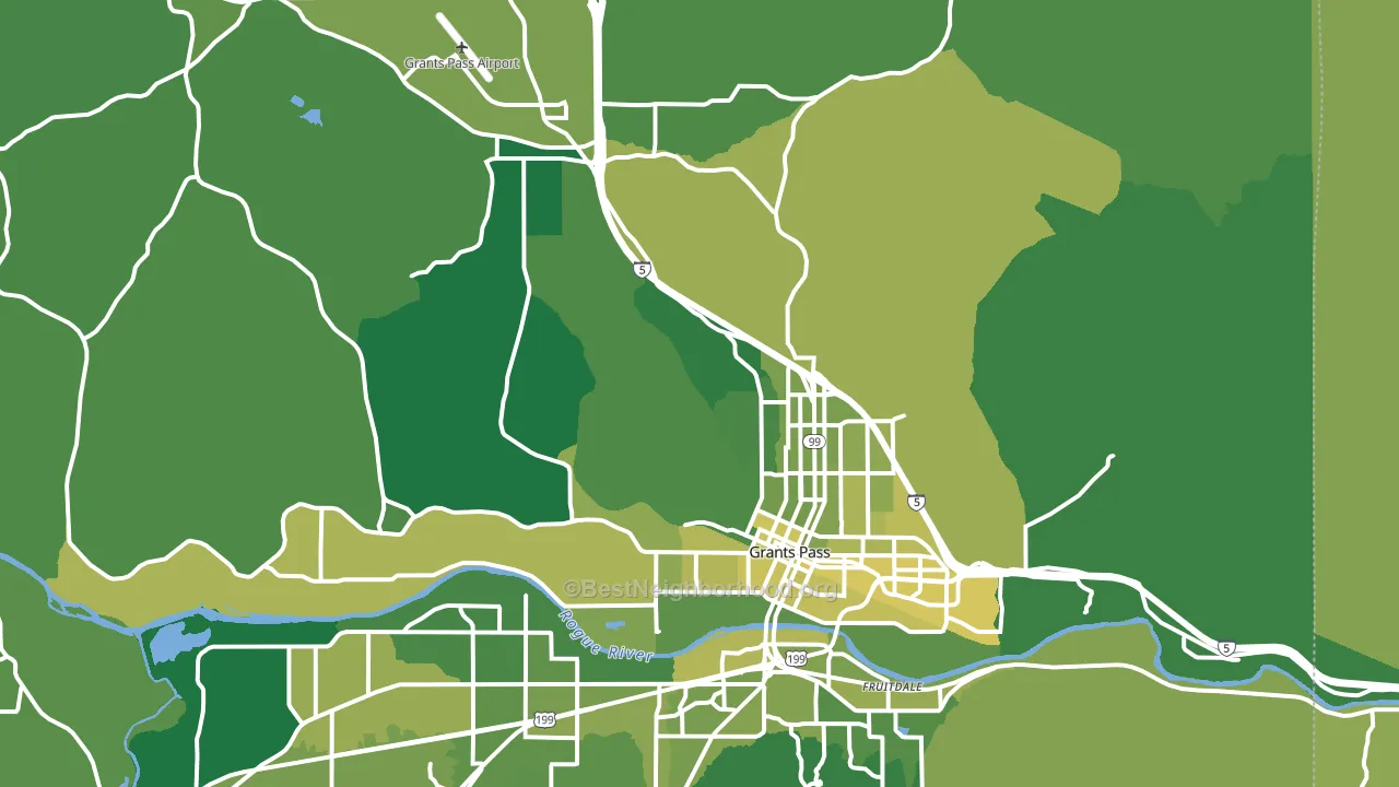 97526, OR block-group voter-turnout map