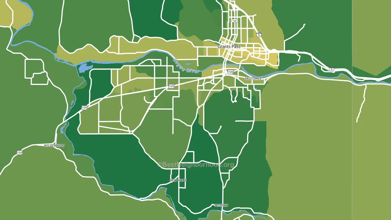 97527, OR block-group voter-turnout map
