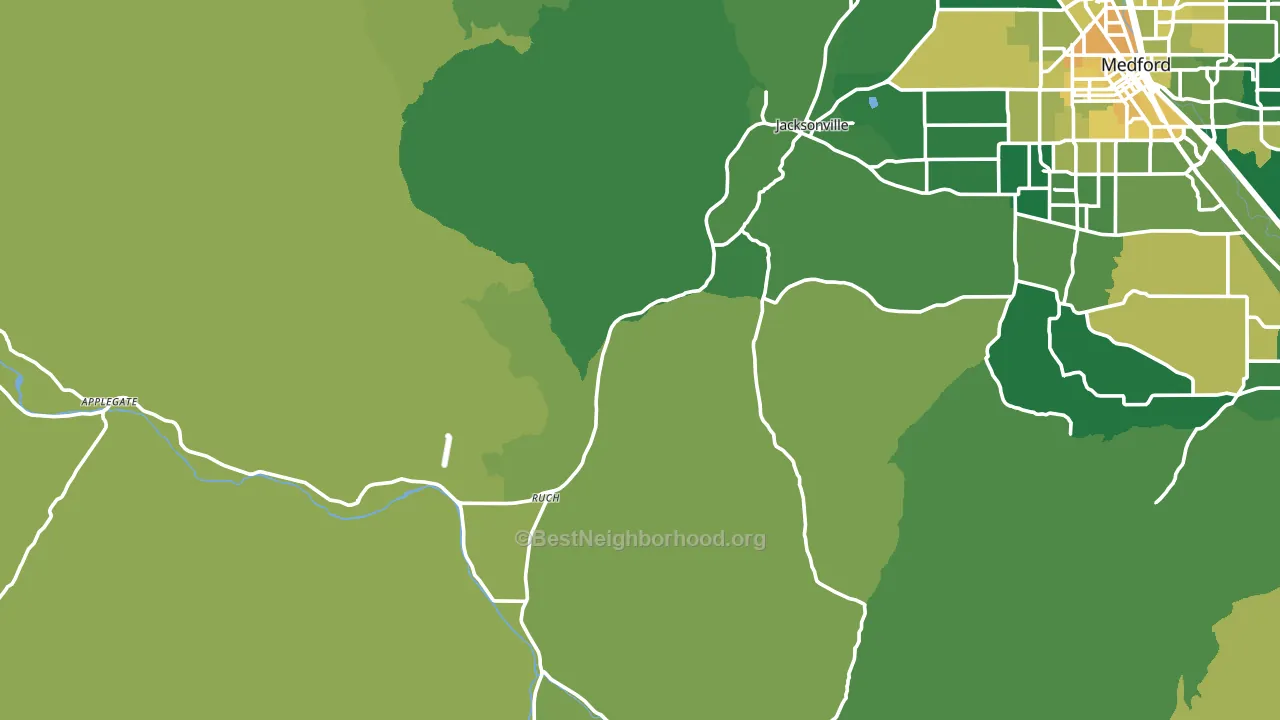 97530, OR block-group voter-turnout map