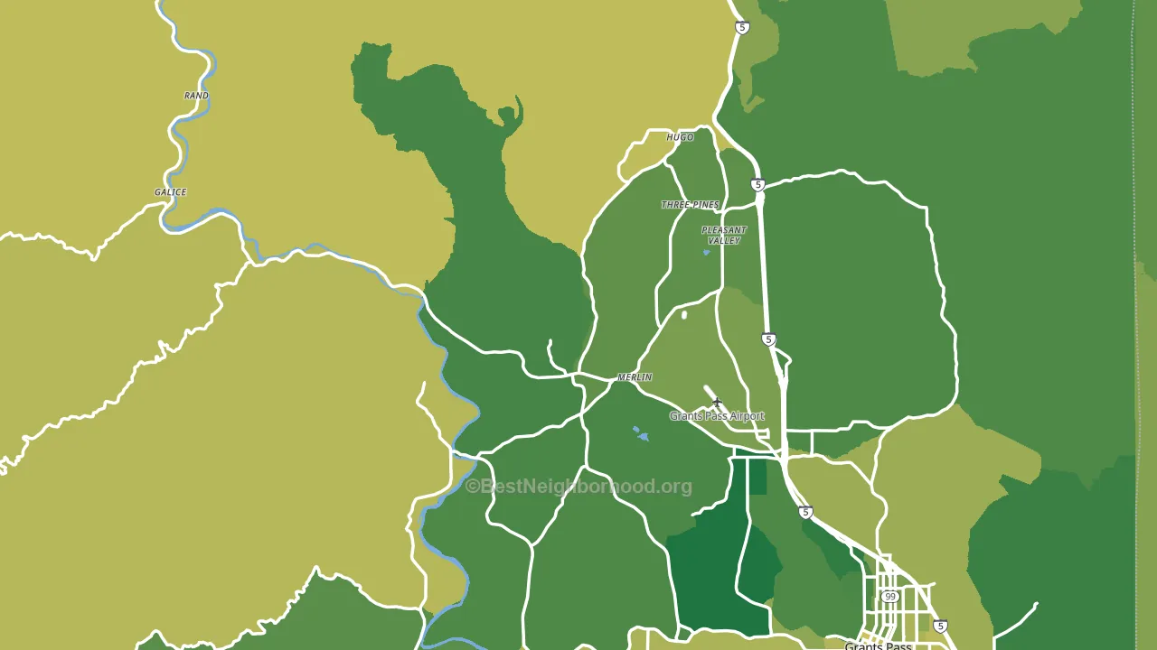 97532, OR block-group voter-turnout map