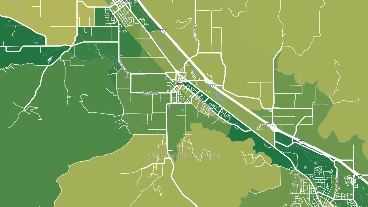 97540, OR block-group voter-turnout map