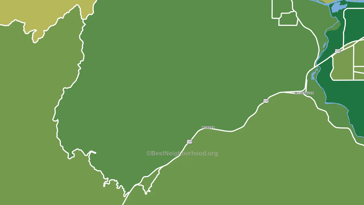 97543, OR block-group voter-turnout map