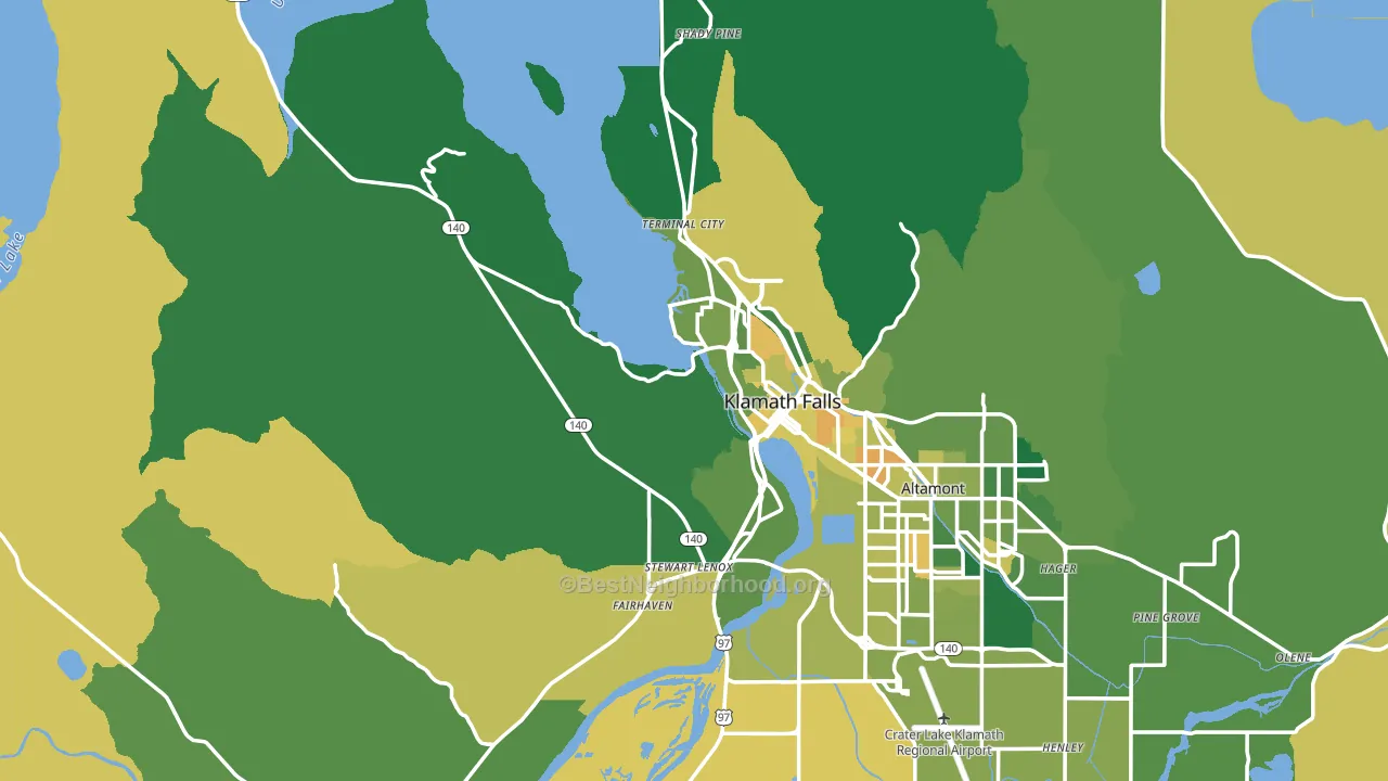97601, OR block-group voter-turnout map