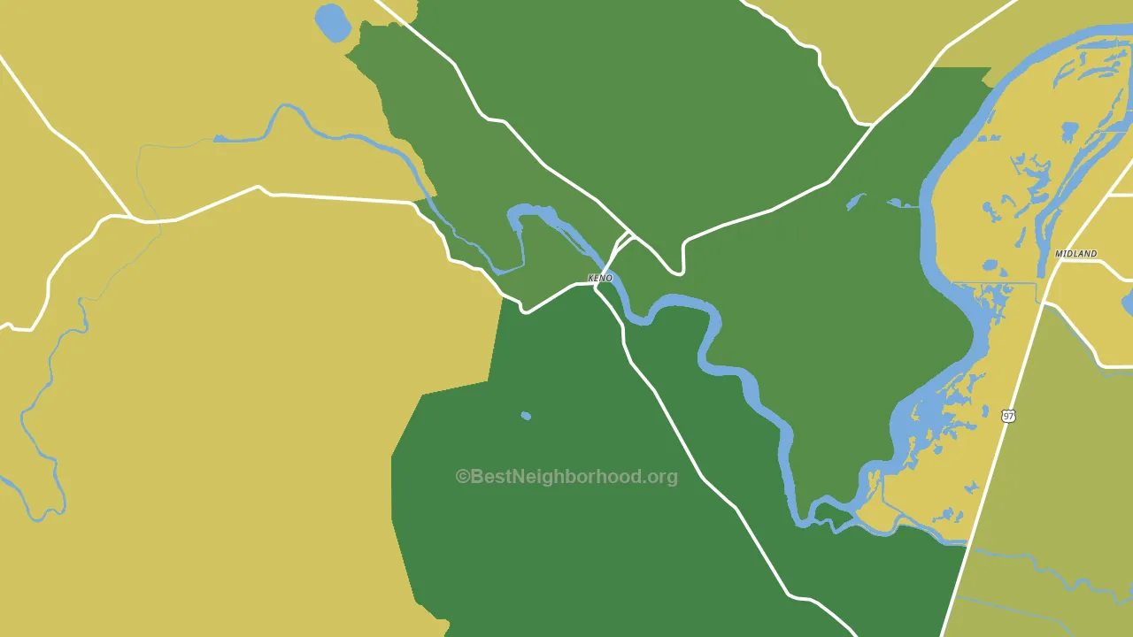 97627, OR block-group voter-turnout map