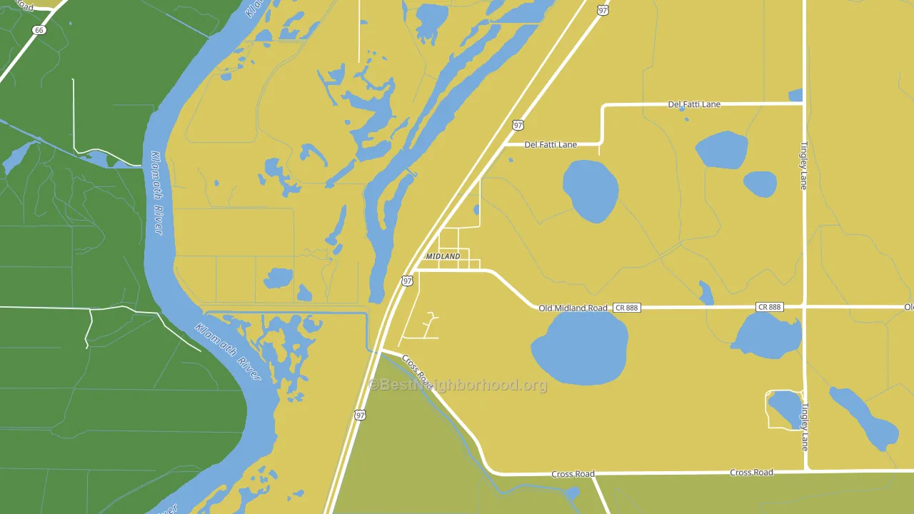 97634, OR block-group voter-turnout map
