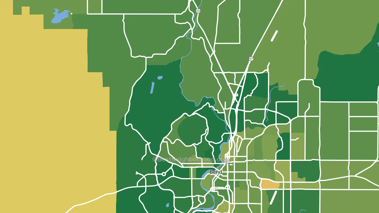 97703, OR block-group voter-turnout map