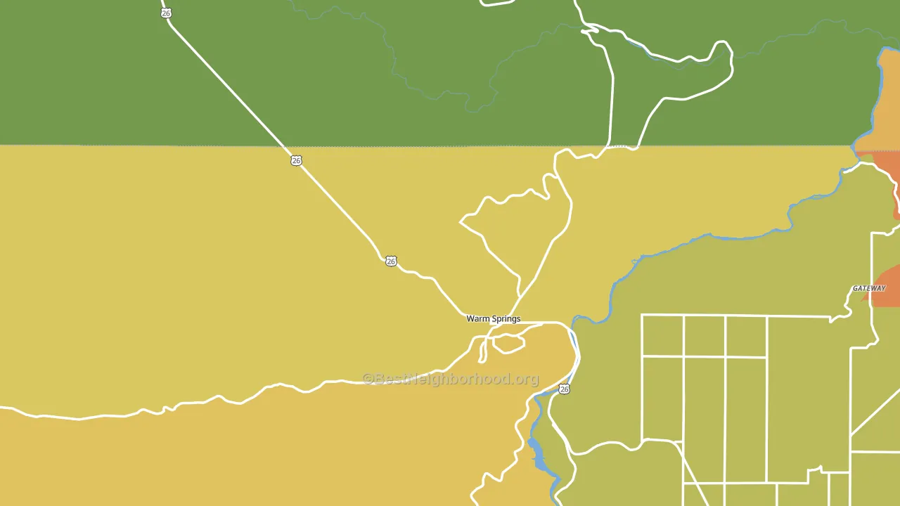 97761, OR block-group voter-turnout map