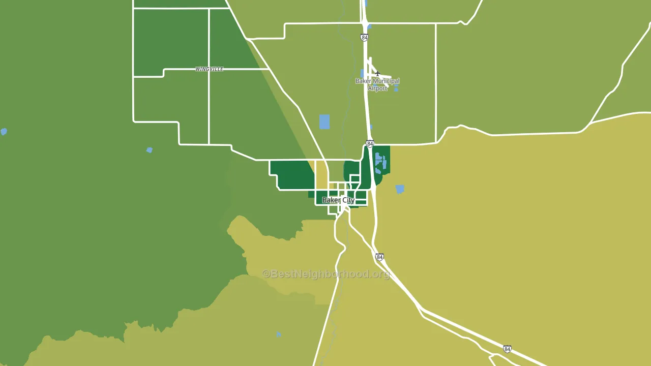 97814, OR block-group voter-turnout map