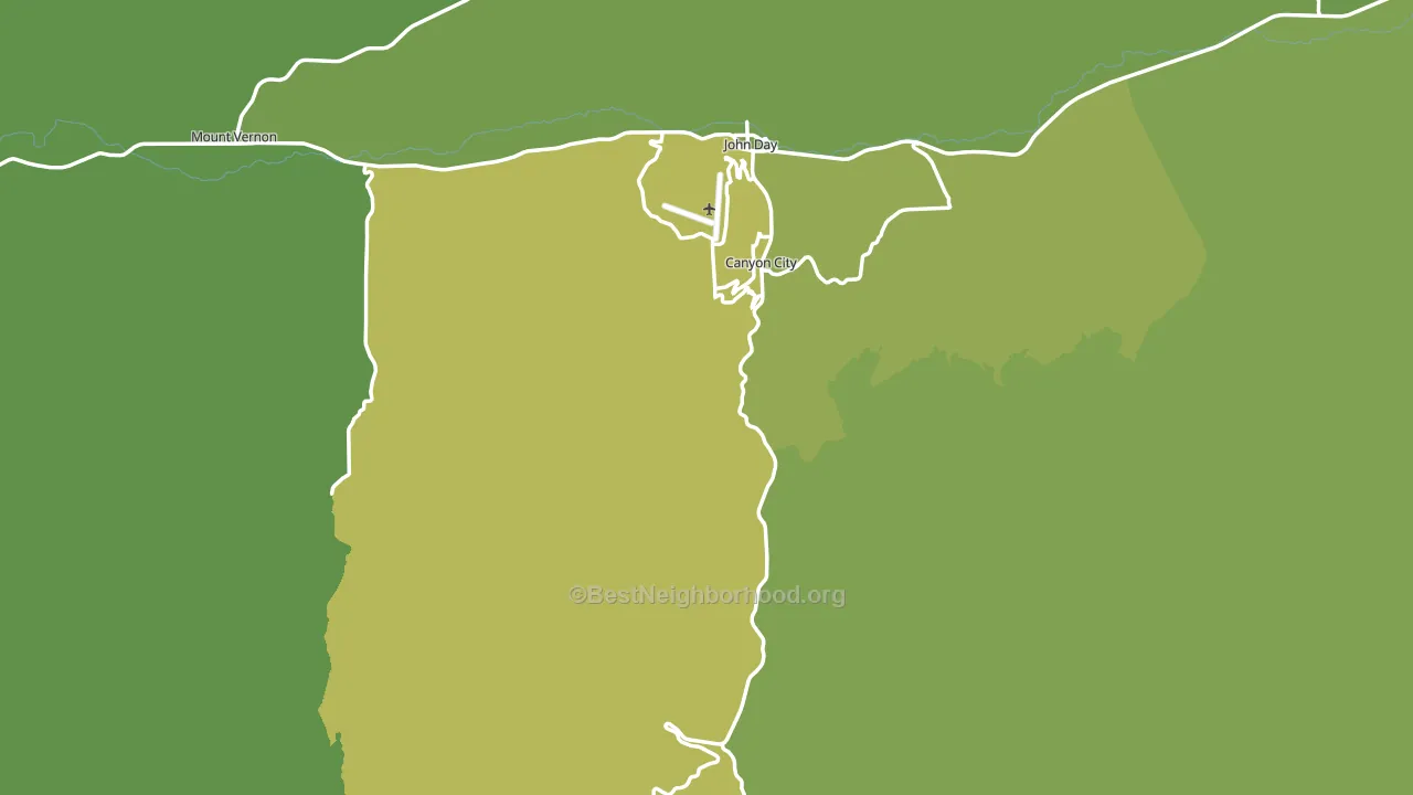 97820, OR block-group voter-turnout map