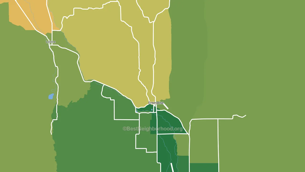 97828, OR block-group voter-turnout map