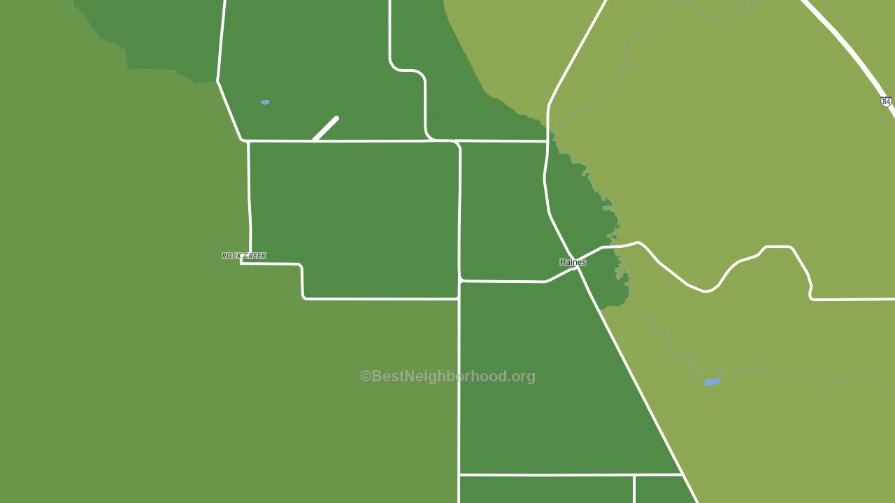97833, OR block-group voter-turnout map
