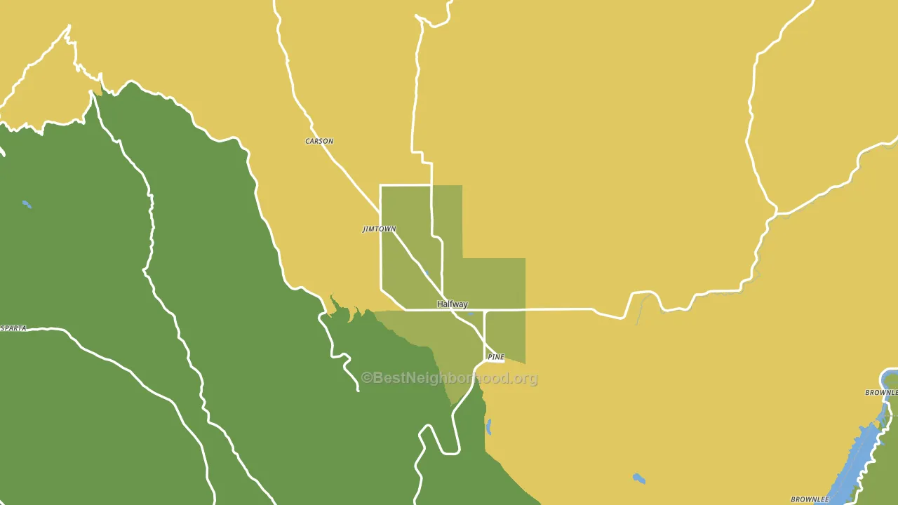 97834, OR block-group voter-turnout map