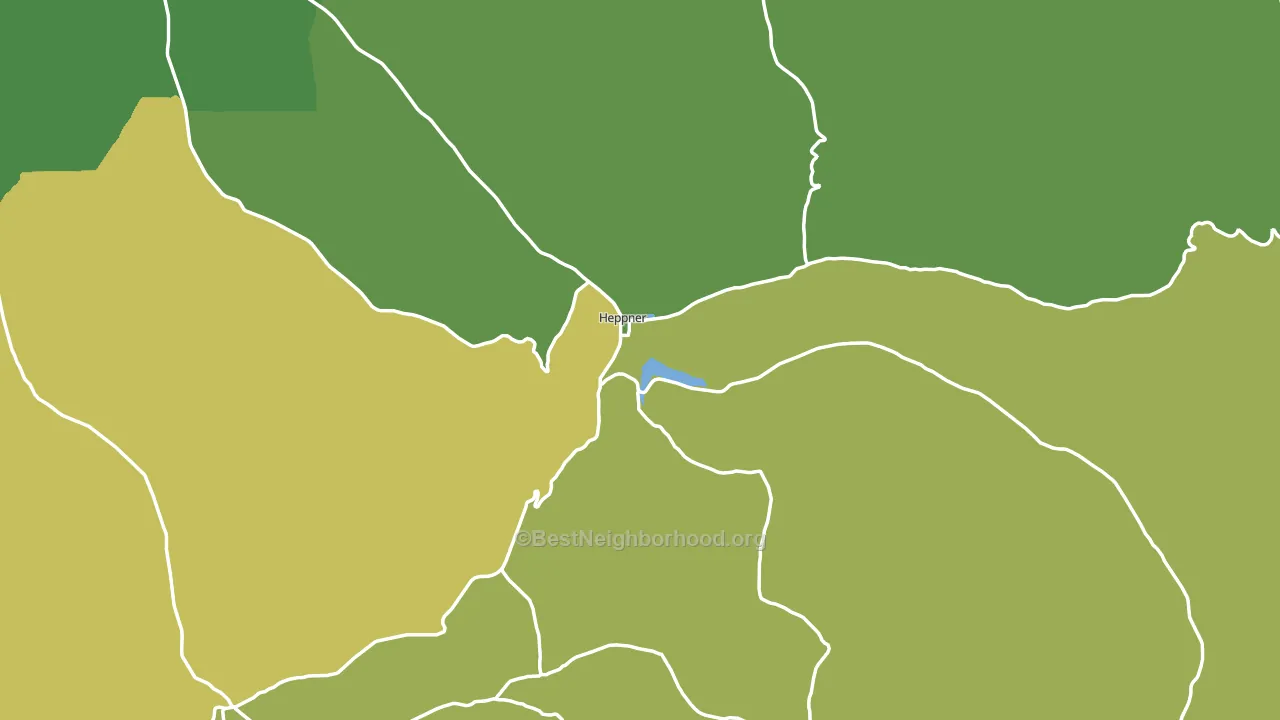 97836, OR block-group voter-turnout map