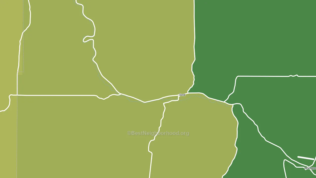 97843, OR block-group voter-turnout map