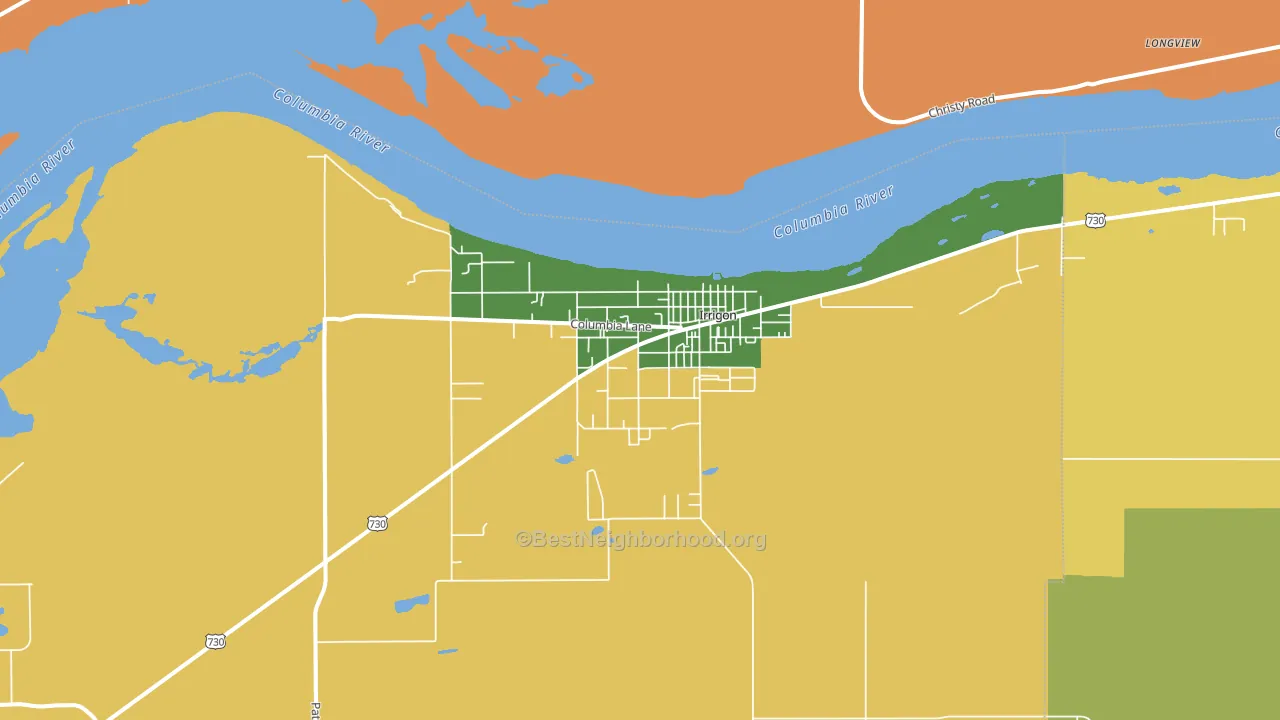 97844, OR block-group voter-turnout map