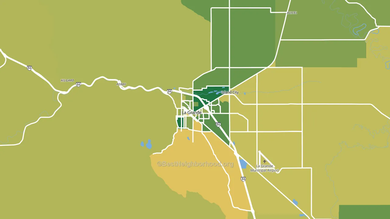 97850, OR block-group voter-turnout map