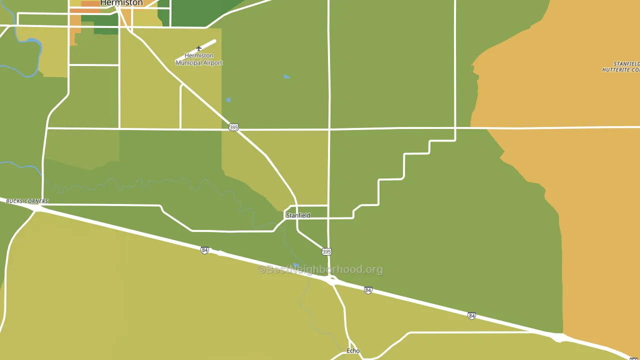 97875, OR block-group voter-turnout map