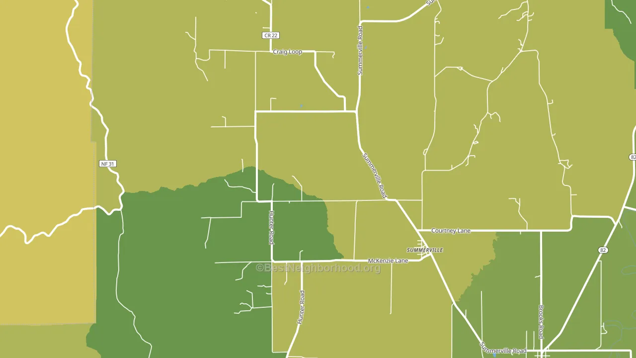 97876, OR block-group voter-turnout map