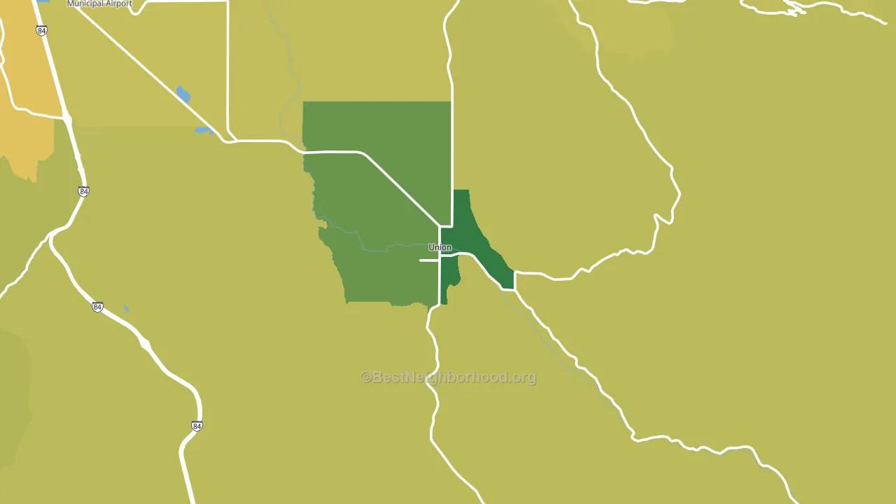 97883, OR block-group voter-turnout map