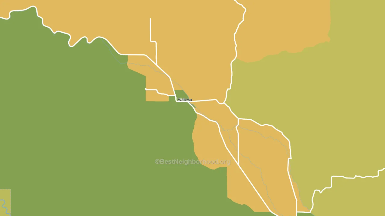 97885, OR block-group voter-turnout map