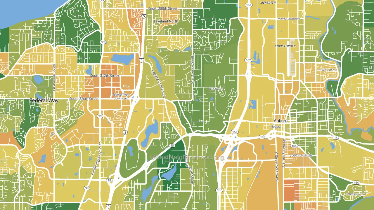 98001, WA block-group voter-turnout map