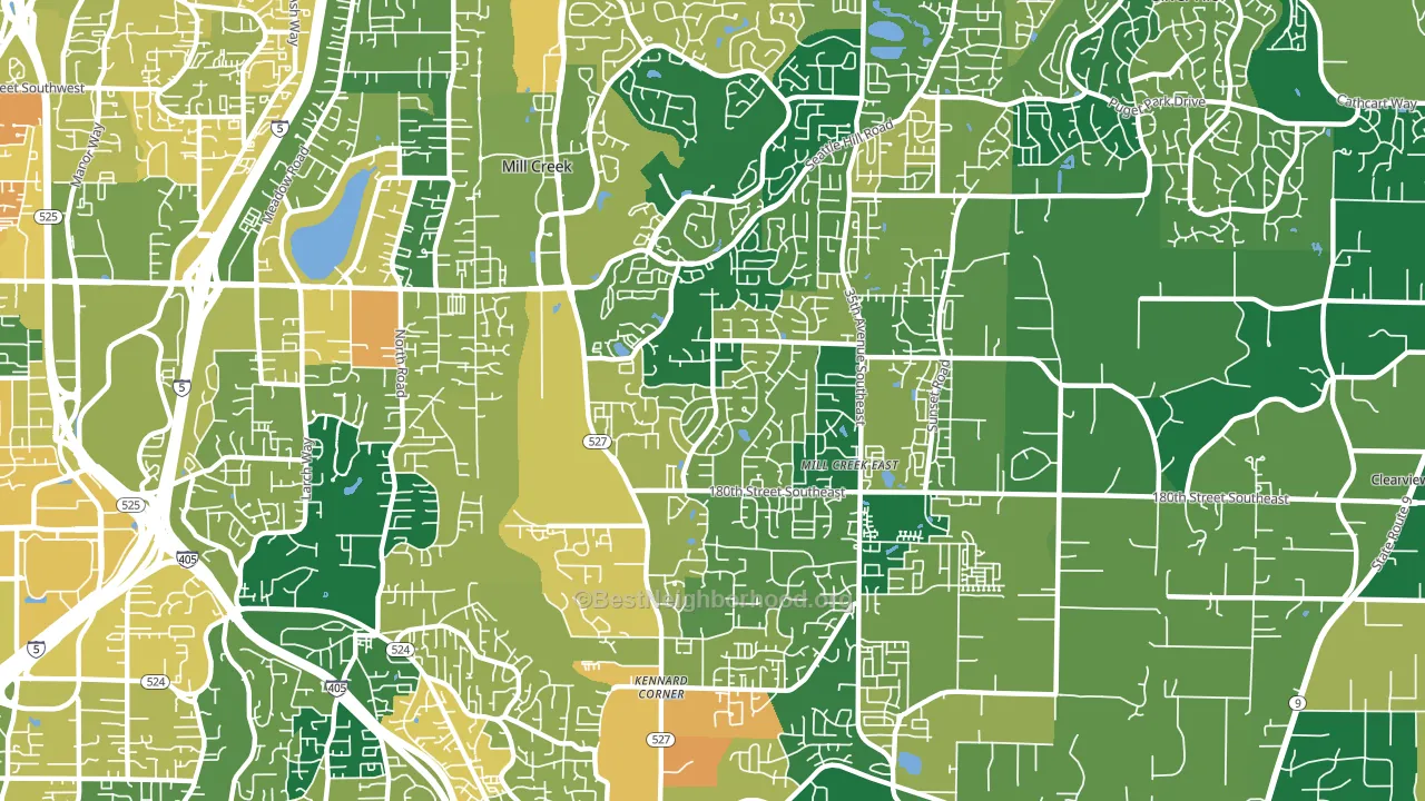 98012, WA block-group voter-turnout map