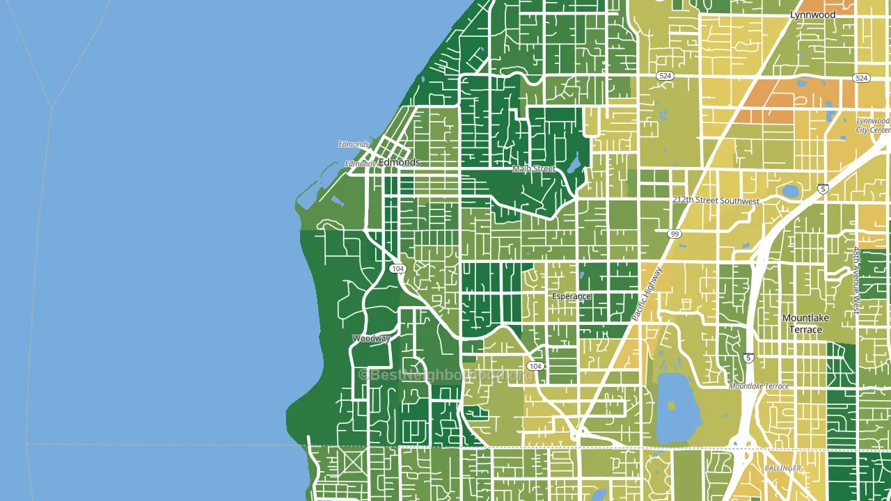 98020, WA block-group voter-turnout map