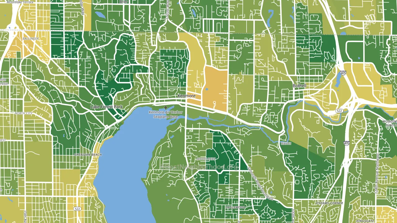 98028, WA block-group voter-turnout map