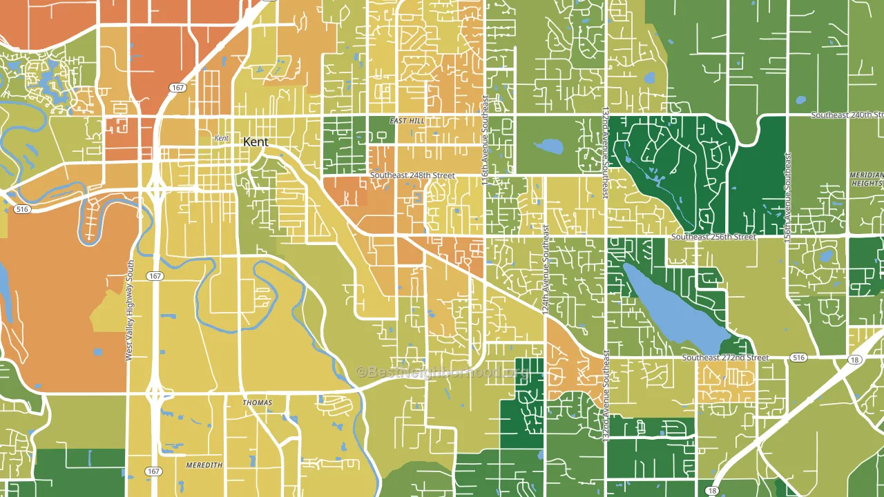98030, WA block-group voter-turnout map