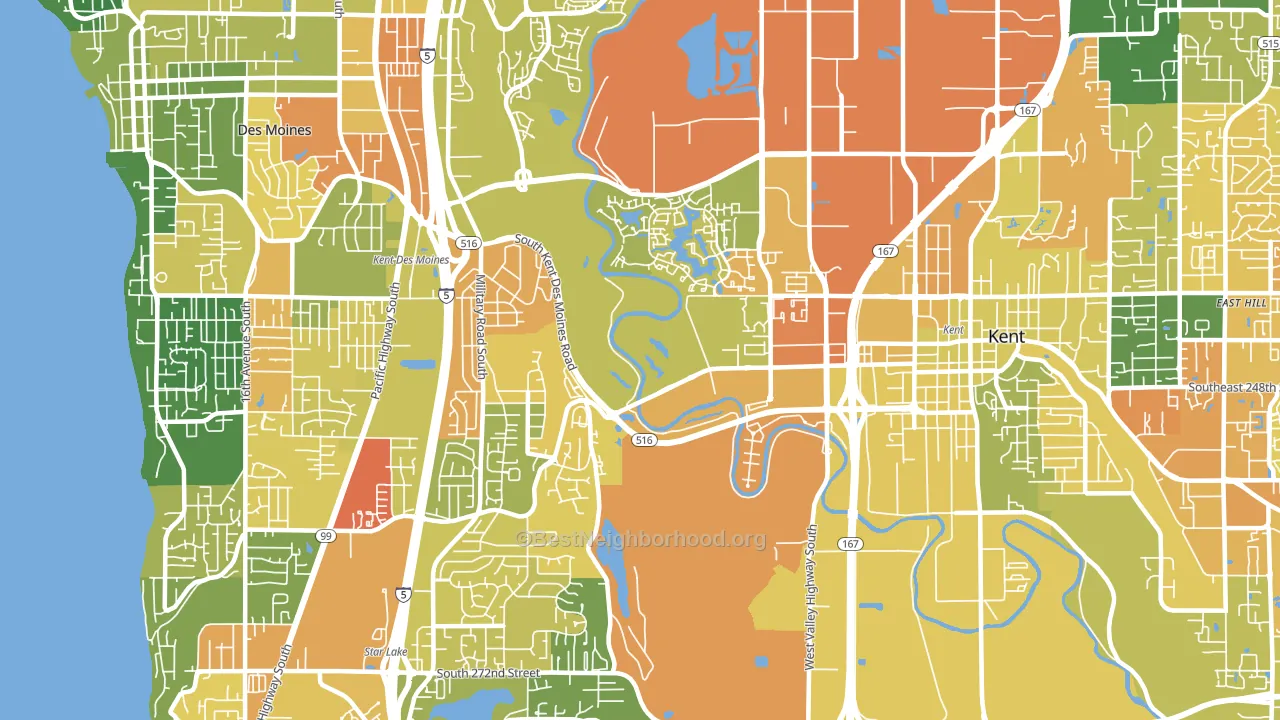 98032, WA block-group voter-turnout map