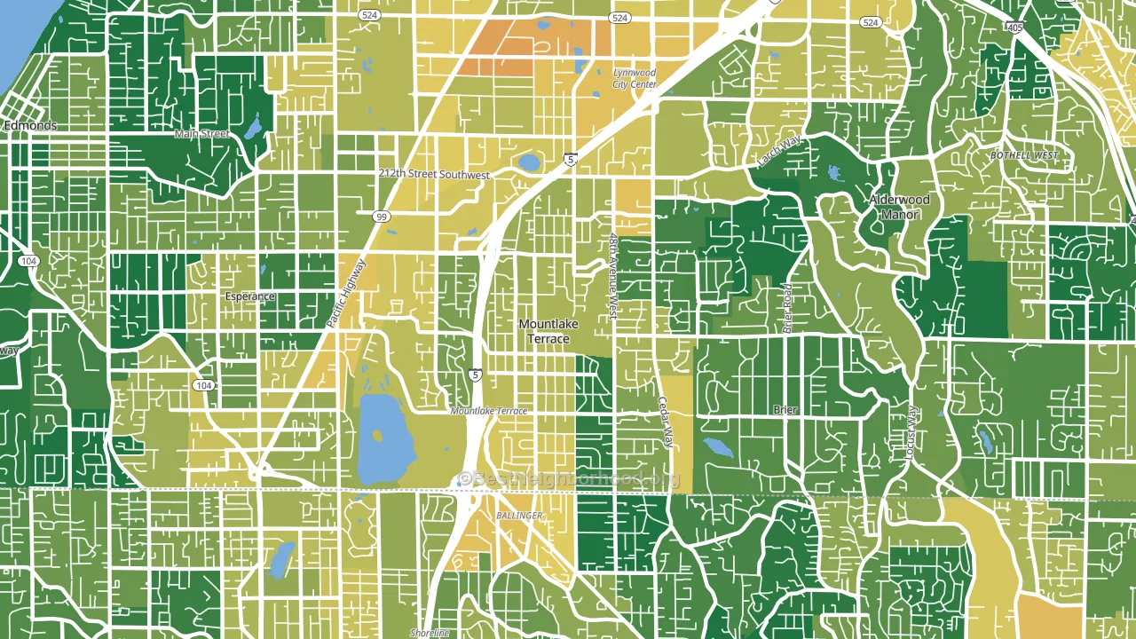 98043, WA block-group voter-turnout map