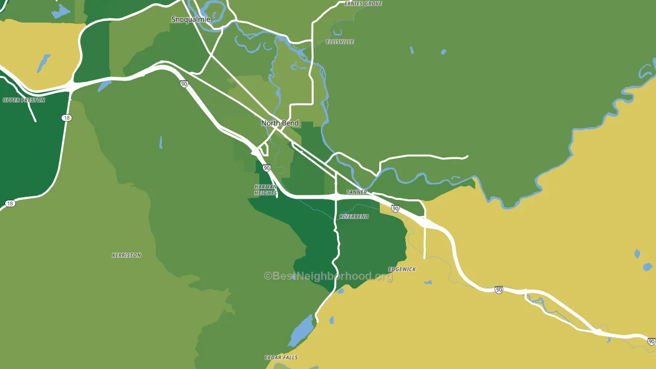 98045, WA block-group voter-turnout map