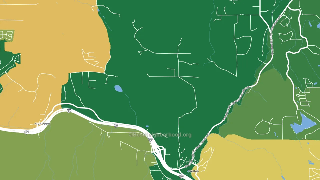 98050, WA block-group voter-turnout map