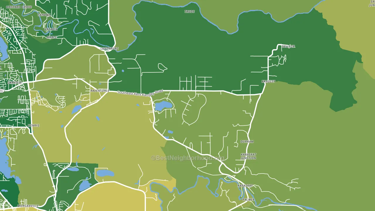 98051, WA block-group voter-turnout map