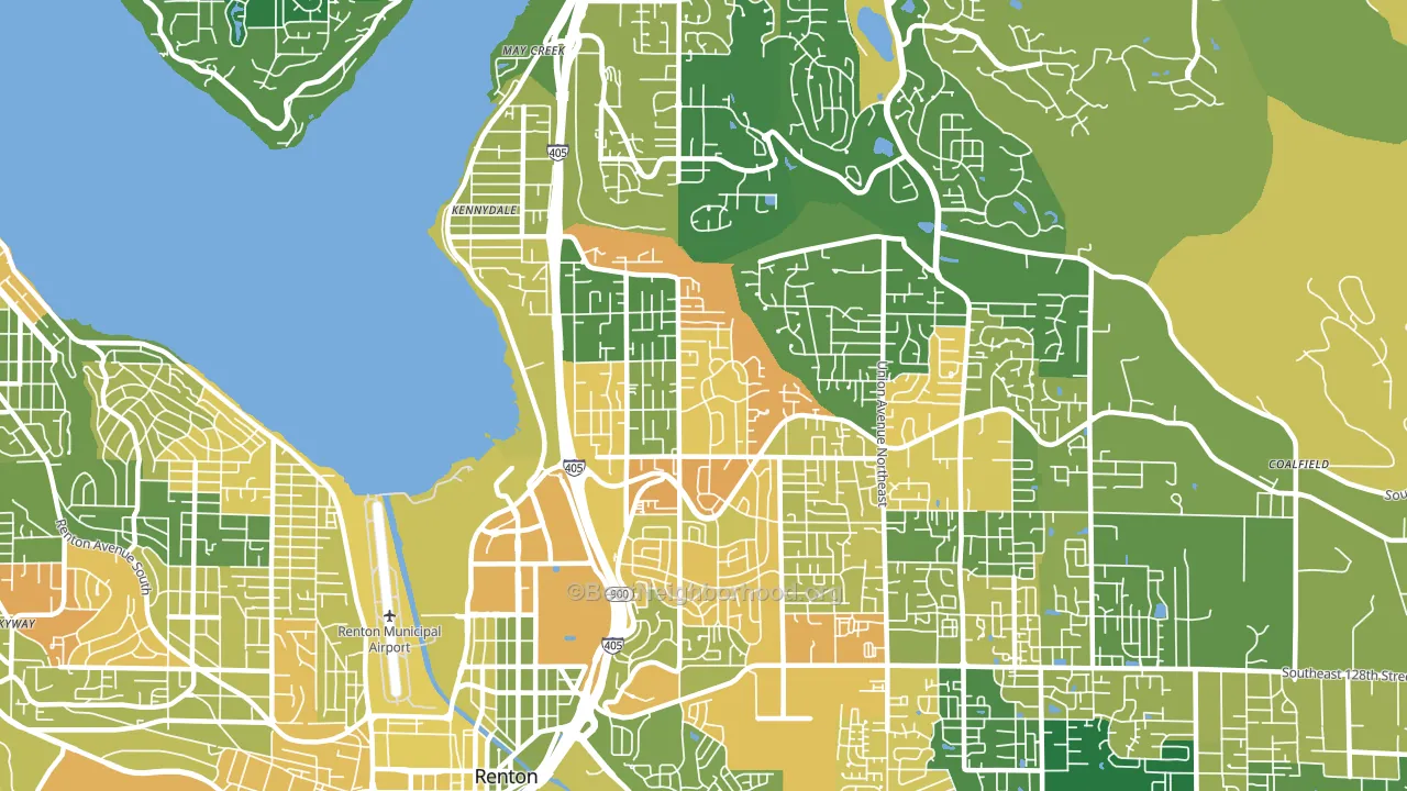 98056, WA block-group voter-turnout map