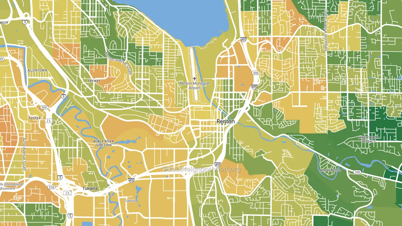 98057, WA block-group voter-turnout map