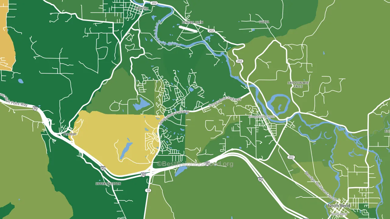 98065, WA block-group voter-turnout map