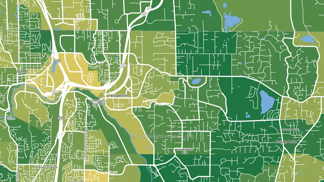 98072, WA block-group voter-turnout map