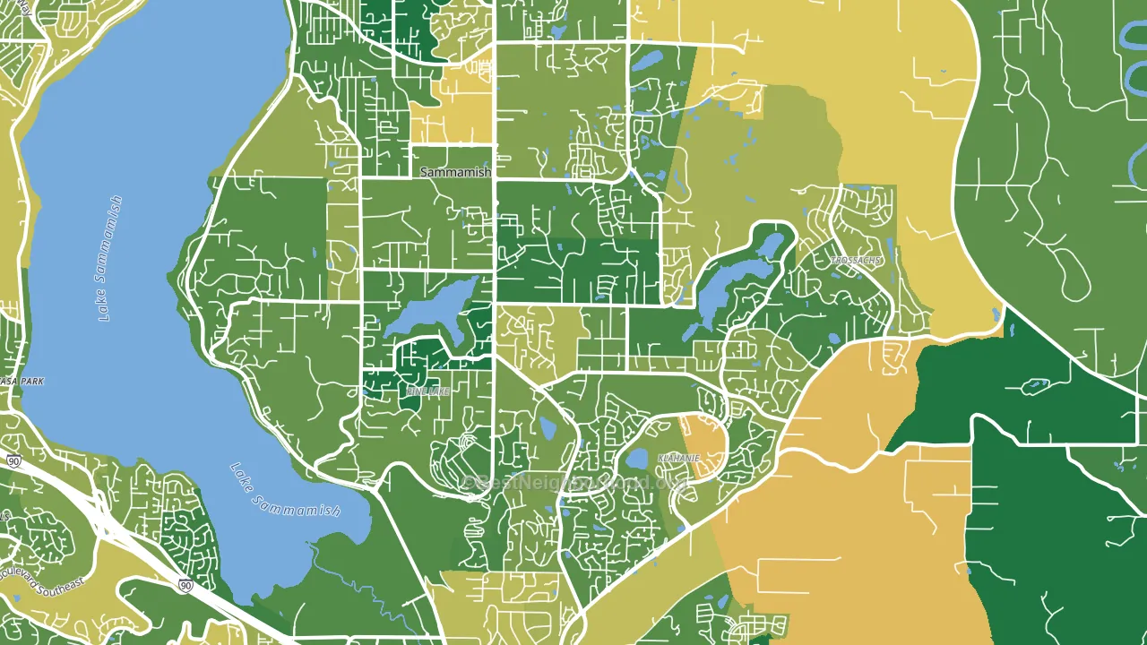 98075, WA block-group voter-turnout map