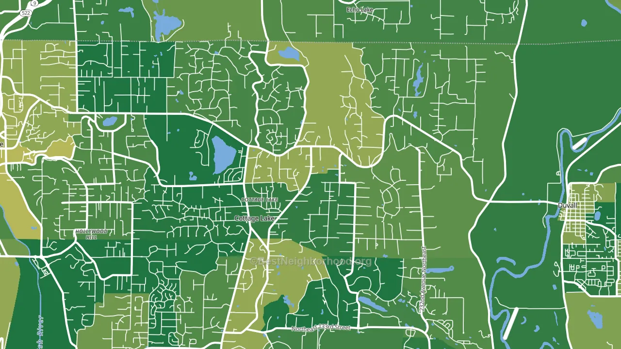 98077, WA block-group voter-turnout map