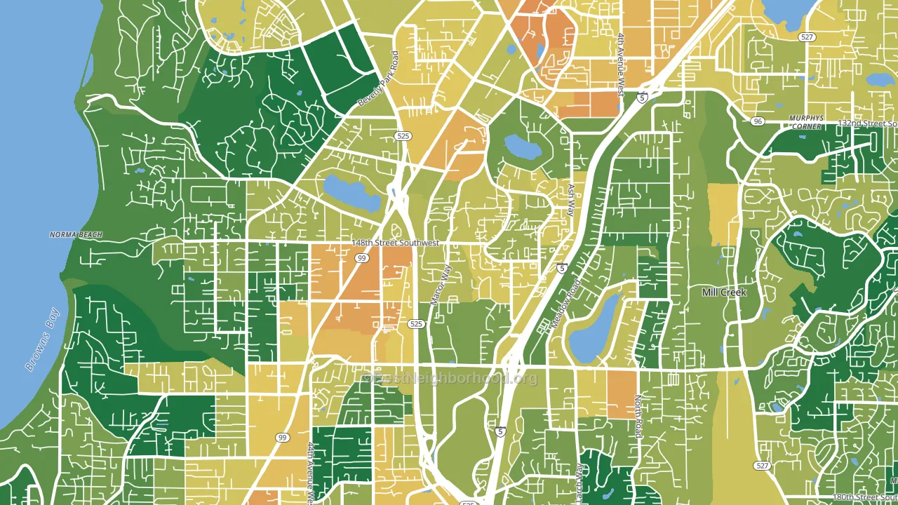 98087, WA block-group voter-turnout map