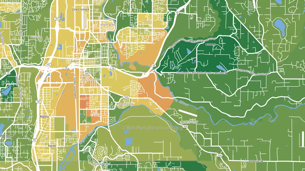 98092, WA block-group voter-turnout map