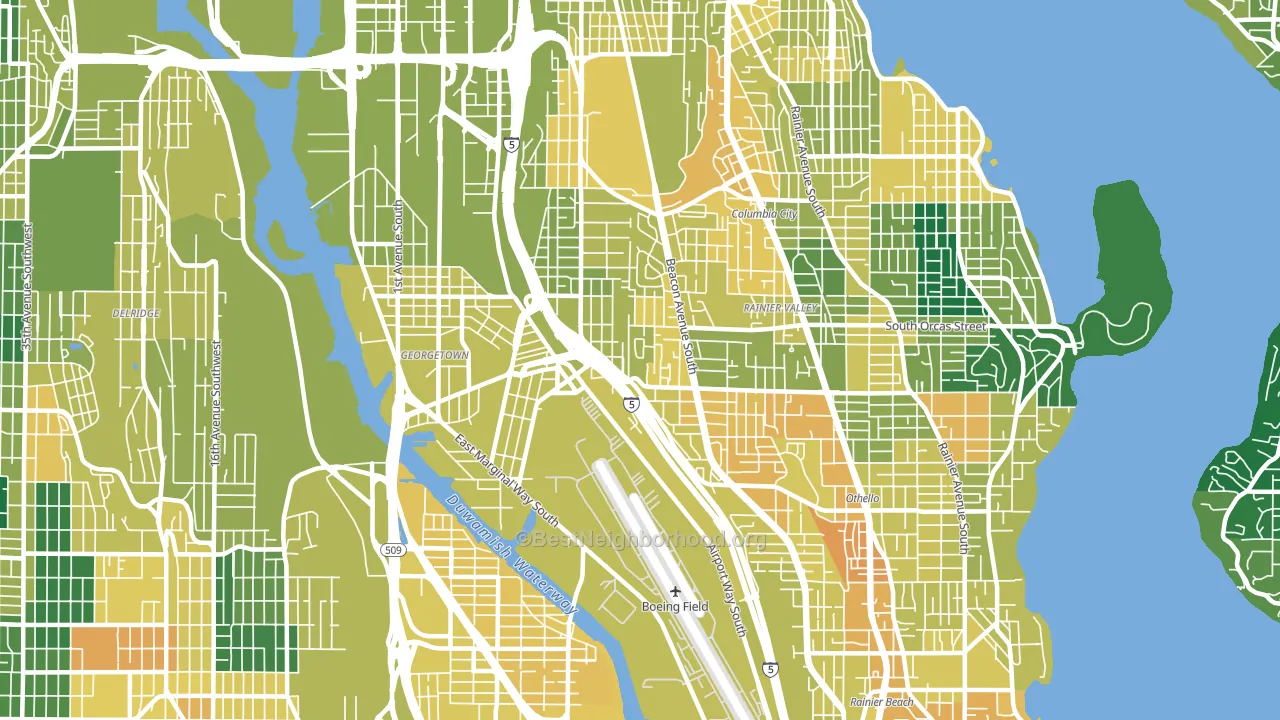 98108, WA block-group voter-turnout map