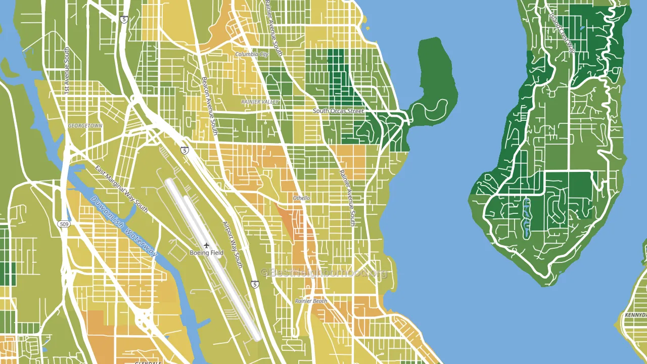 98118, WA block-group voter-turnout map