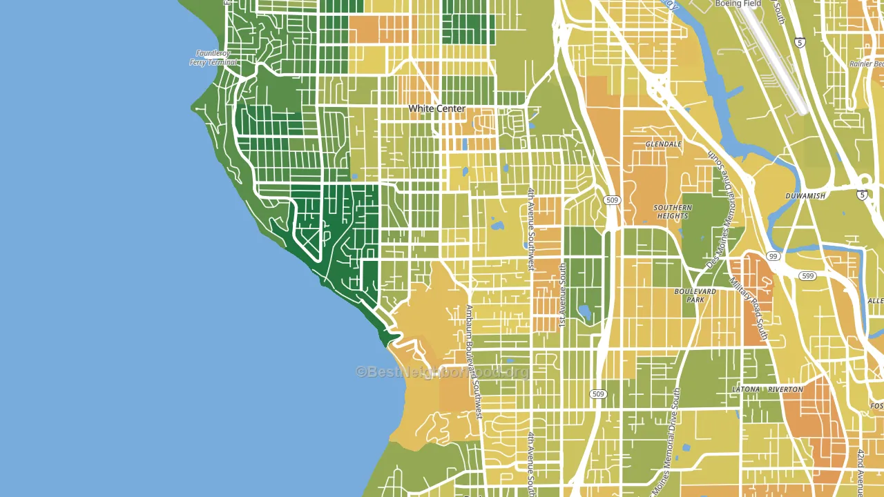 98146, WA block-group voter-turnout map