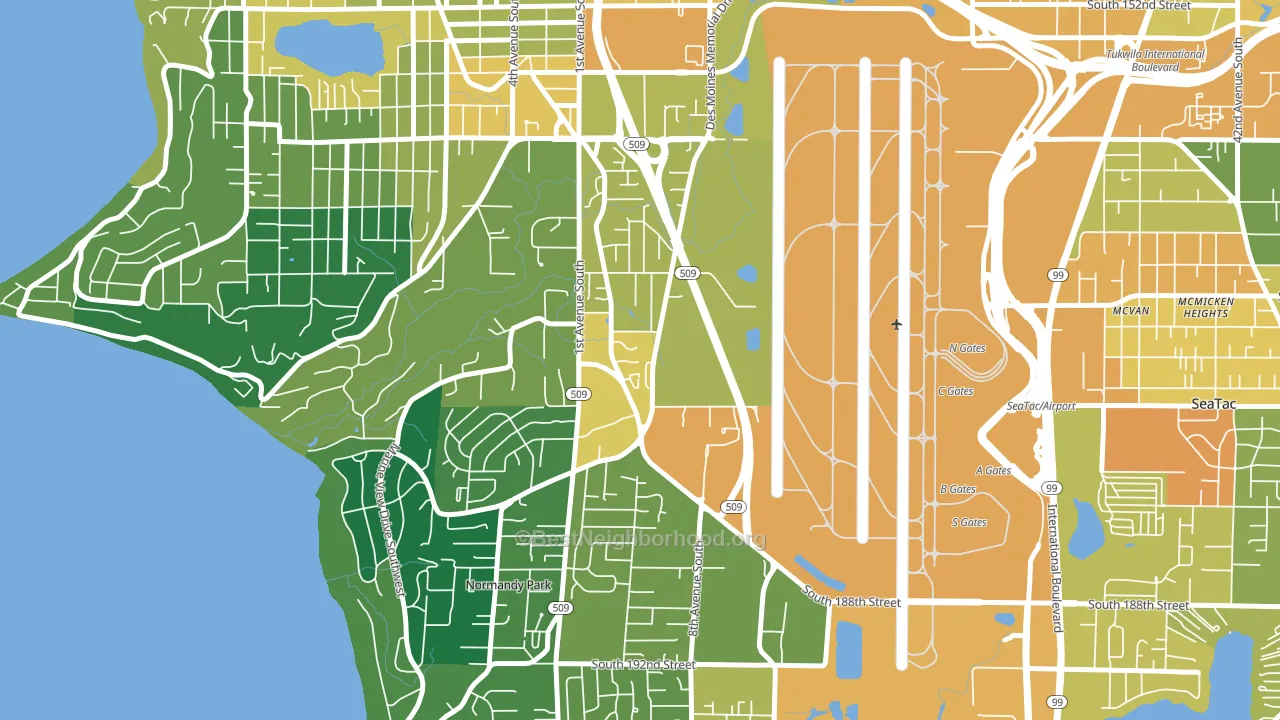 98148, WA block-group voter-turnout map