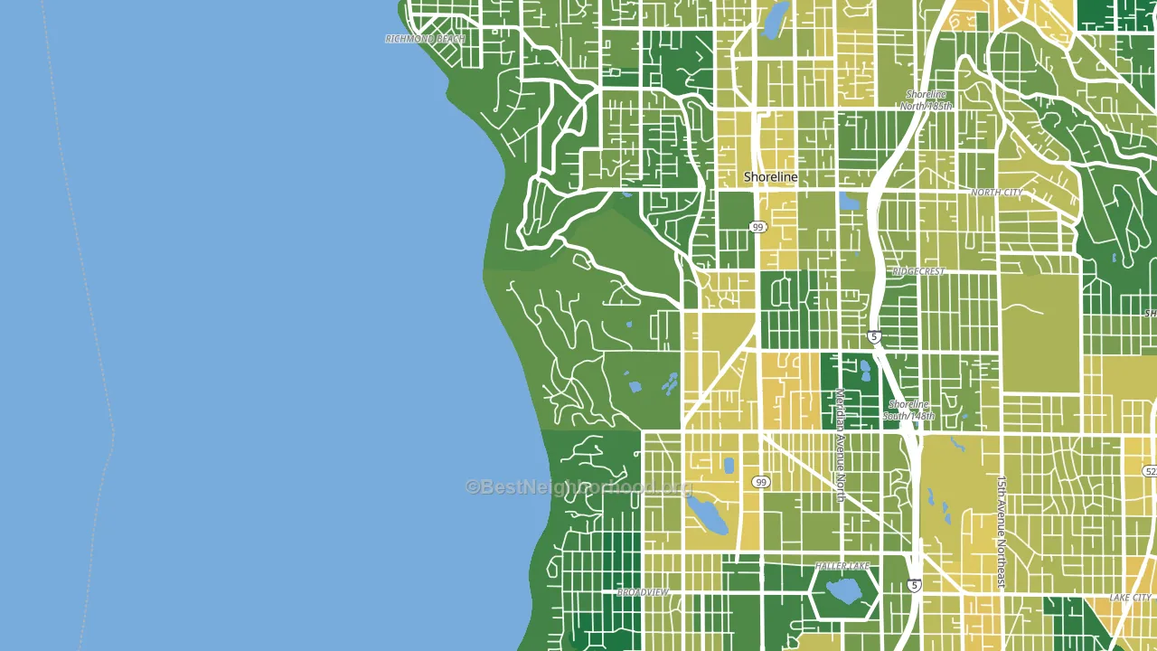 98177, WA block-group voter-turnout map