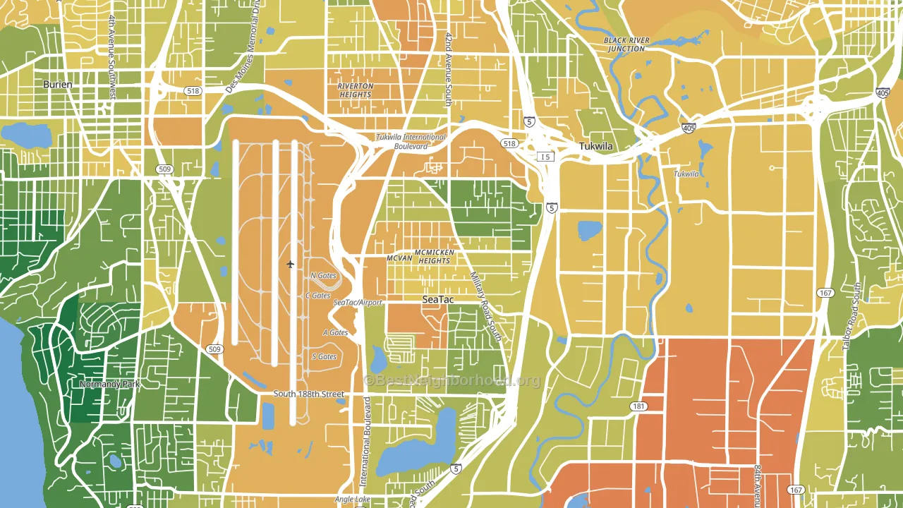 98188, WA block-group voter-turnout map
