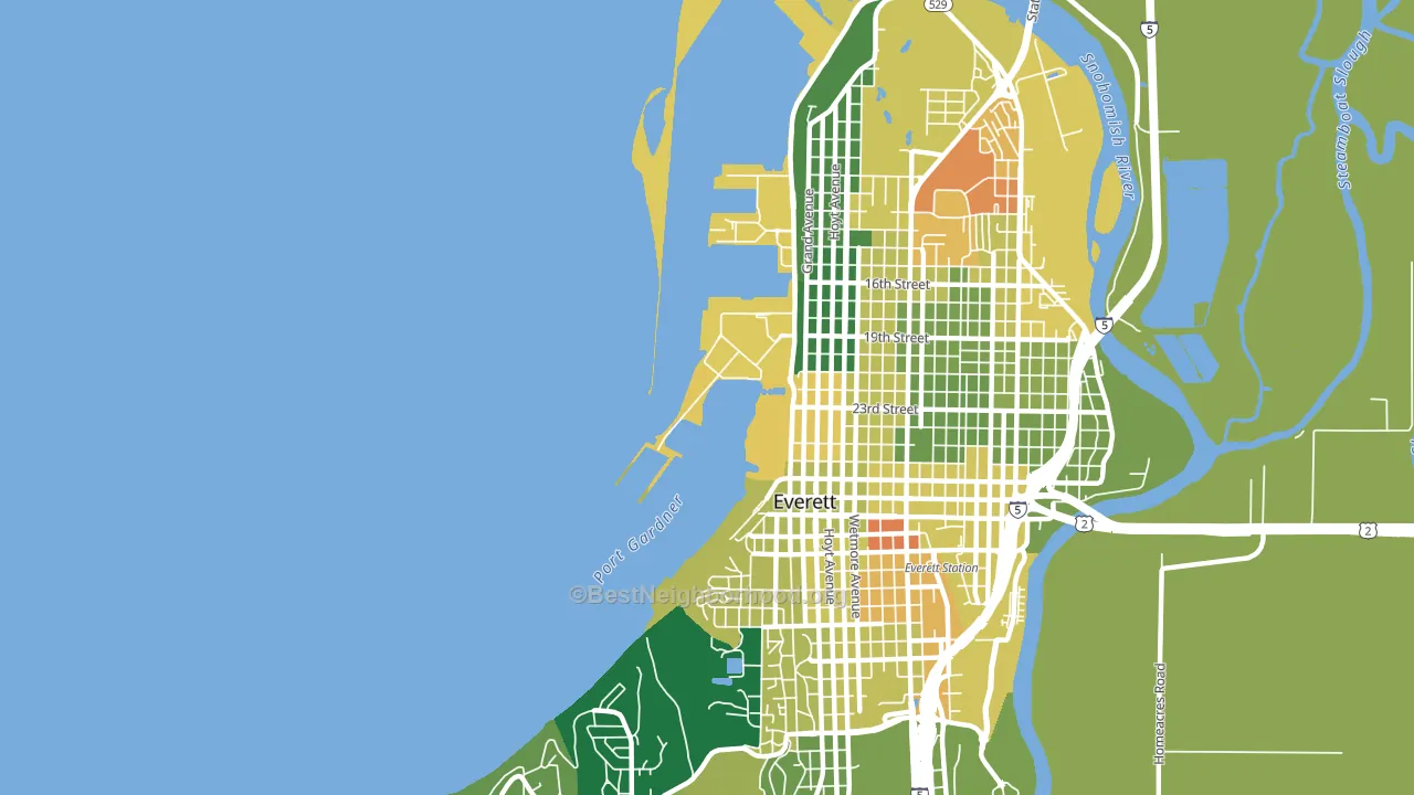 98207, WA block-group voter-turnout map