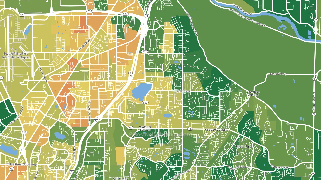 98208, WA block-group voter-turnout map